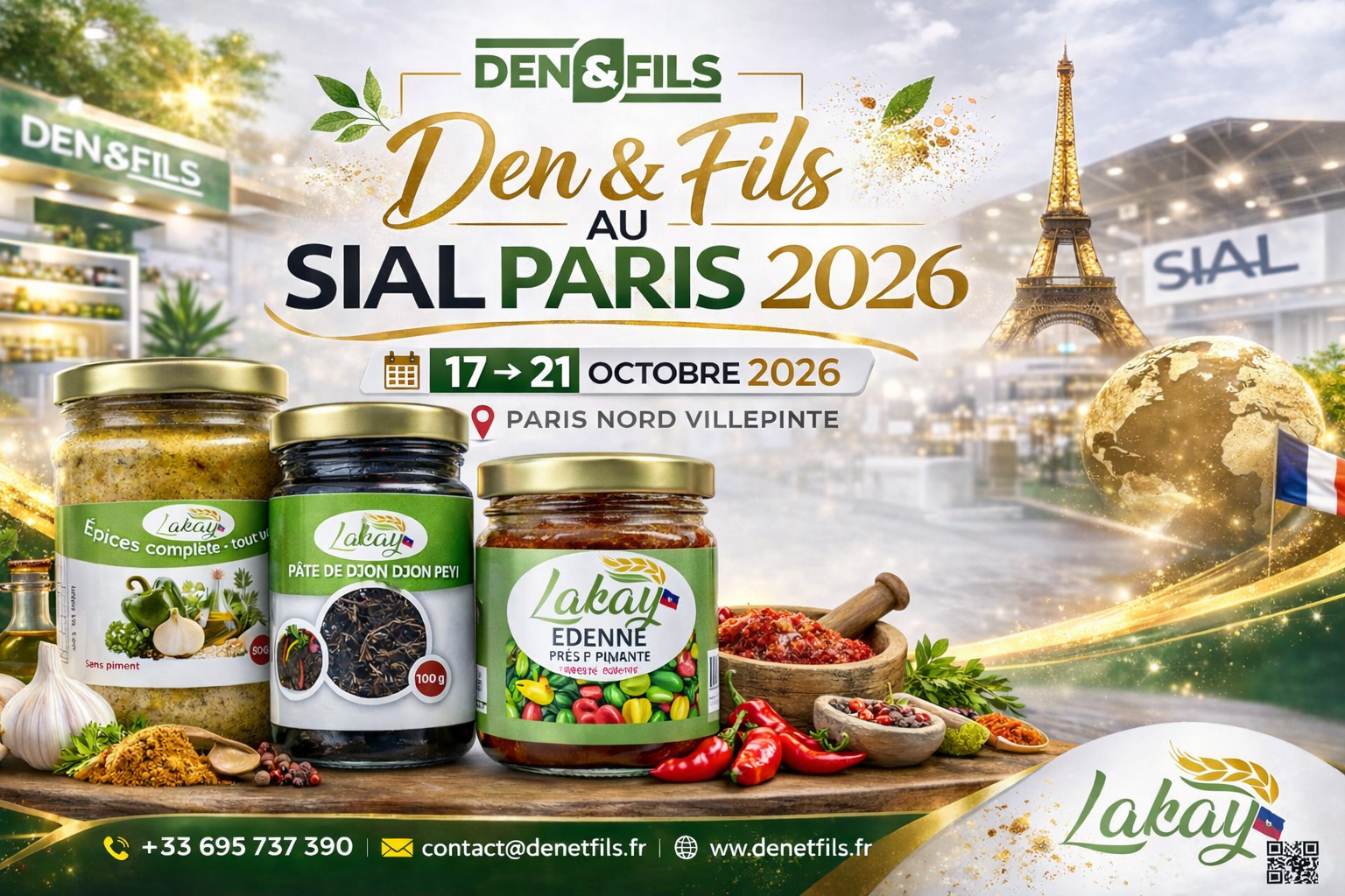 Un rendez-vous mondial incontournable de l’innovation alimentaire  ? Oui Den&fils au SIAL PARIS 2026